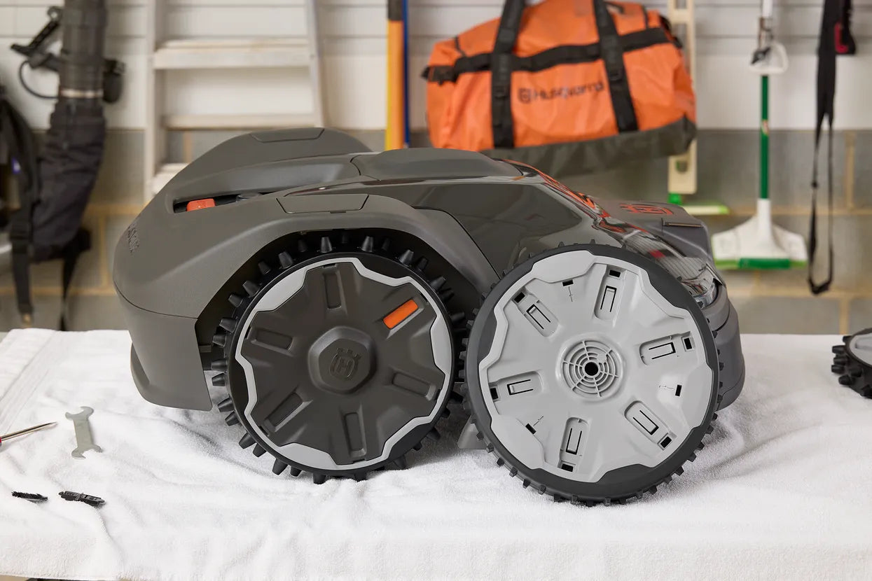 Husqvarna Automower iQ Series Terrain Kit - Heavy Duty Wheels & Brushes for 410iQ, 420iQ, 440iQ - 597705402
